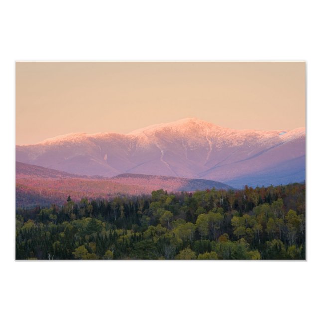 Foto Crepúsculo e Monte Washington em New Hampshire (Frente)