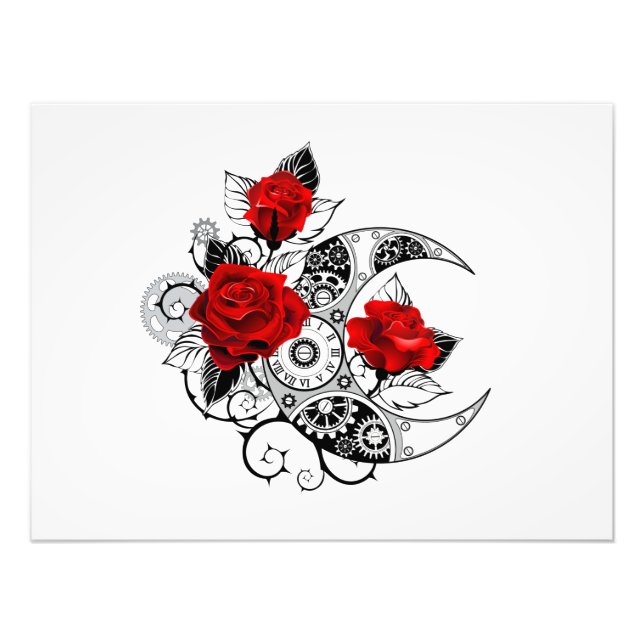 Foto Crescente Mecânico com Rosas vermelhas (Frente)