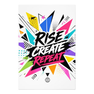 Foto Criar Crescer Repetir Tipografia Motivacional – Co