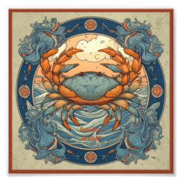 Foto Crie seu próprio Cancer de Arte Nova Zodiac