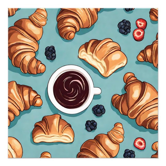 Foto Croissants e café... (Frente)