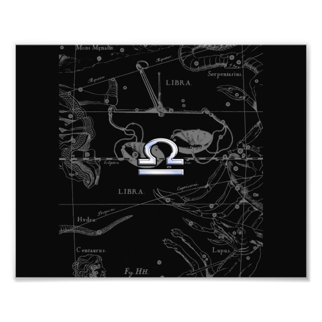 Foto Cromo como Libra Zodiac Sinal em Hevélio (Frente)