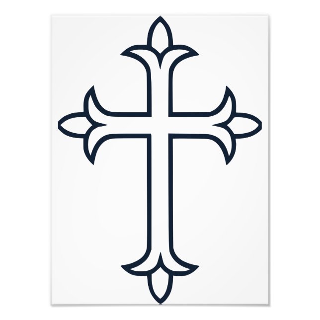 Foto Cruz Cristã Clássica Arte Minimalista Fina (Frente)