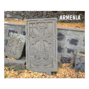 Foto Cruzamentos de pedra antigos (khachkars) na Armên
