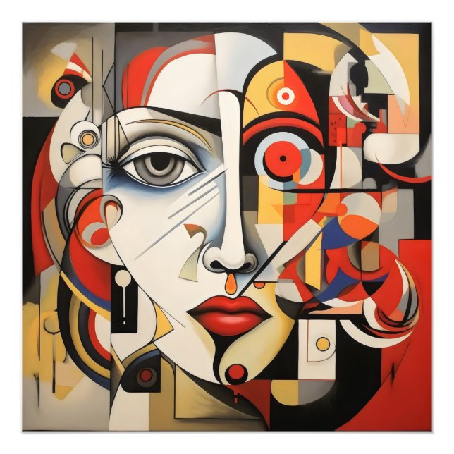 Foto Cubismo Abstrato de Arte (Frente)