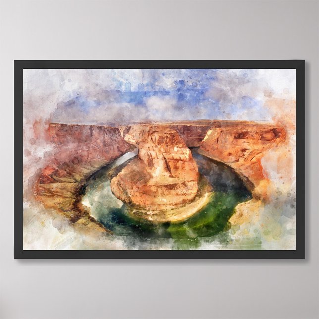 Foto Curva de ferradura na aquarela de Grand Canyon (Criador carregado)