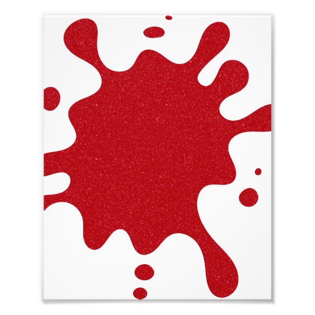 Foto Custom Tomato Red Splatter White Background Poster (Frente)