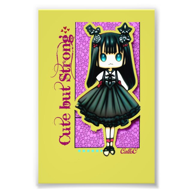 Foto Cute but Strong - Lolly Gothic Girl by CallisC  T- (Frente)