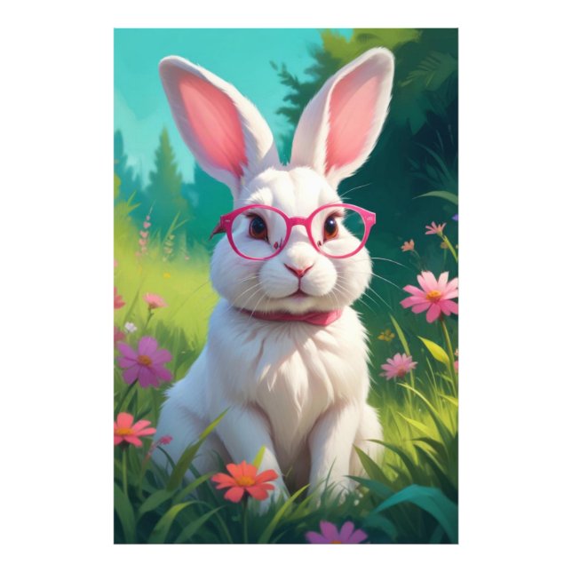 Foto Cute White Bunny Potrait-68054 (Frente)
