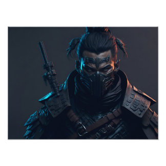 Foto Cyberpunk Samurai Poster
