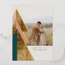 Foto da Árvore de Natal Mínima da Madeira Rústica