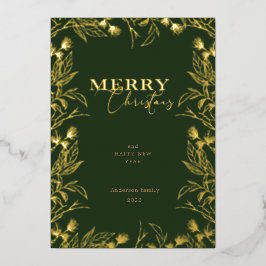 Foto da caligrafia de ouro do Feliz Natal Foil Inv