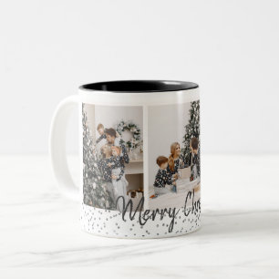 Foto da família caneca de confetti Silver