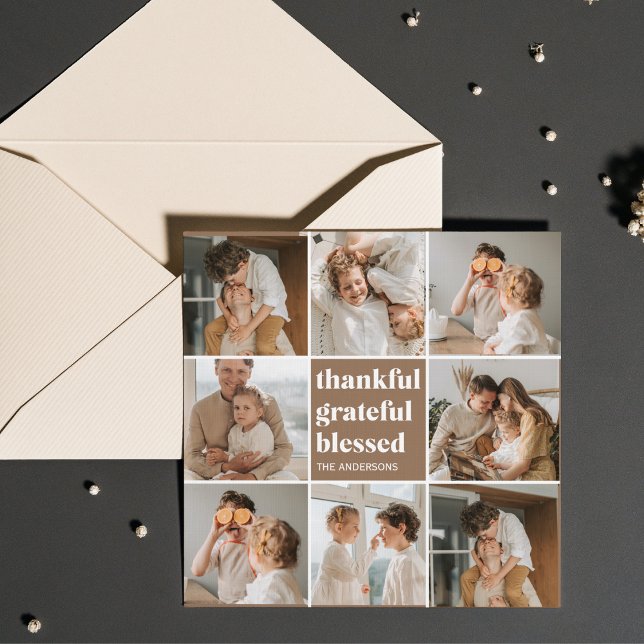 Foto da família Collage | Agradecido, Abençoado (Criador carregado)