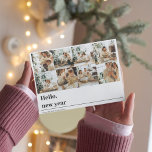 Foto da família Collage | Hello New Year Cartão Po<br><div class="desc">Foto da família Collage | Hello New Year Cartão Postal</div>