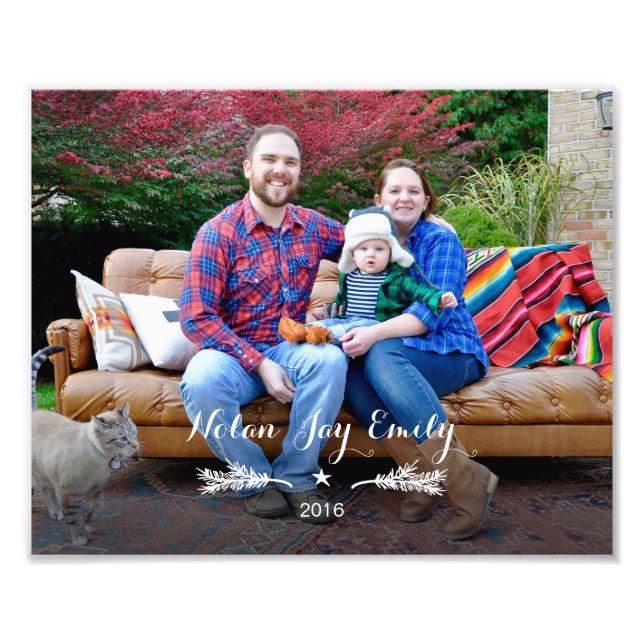 Foto da família com ramificação e estrela do pinhe (Frente)