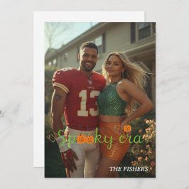 Foto da família de cartas de spooky era no hallowe