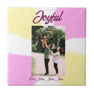 Foto da família de fotos, cor-de-rosa amarela e al