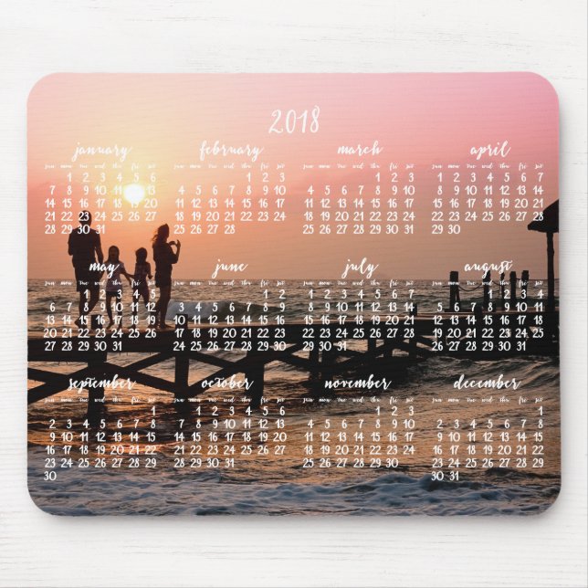 Foto da Família de Mouse Pad do Calendar 2018 (Frente)