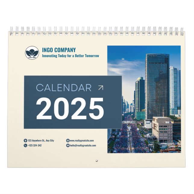 Foto da Família de Script Moderno 2025, Calendário (Capa)