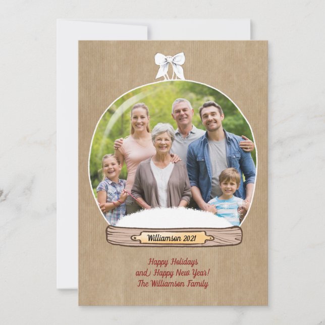 Foto da Família Feliz Natal Engraçado (Frente)