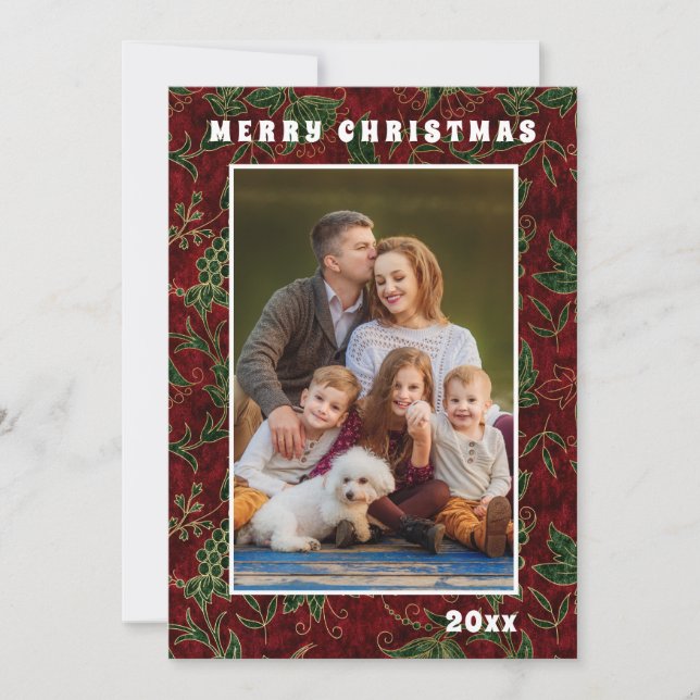 Foto da Família Feliz Natal Festivo Férias Festiva (Frente)