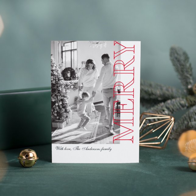 Foto da família moderna | Red Merry Christmas (Criador carregado)