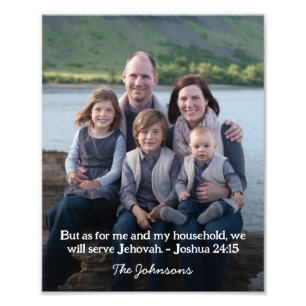 Foto da família personalizada Joshua 24:15
