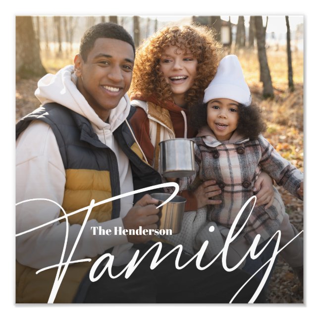 Foto da família personalizada simples (Frente)