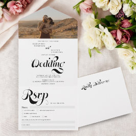 Foto da foto de um casamento com o chic