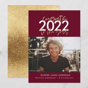 foto da graduação da escritura burgundy gold