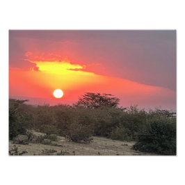 Foto da Impressão do Pôr do Sol Queniano