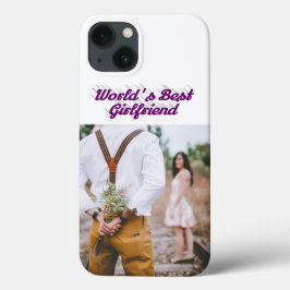 Foto da namorada com texto roxo