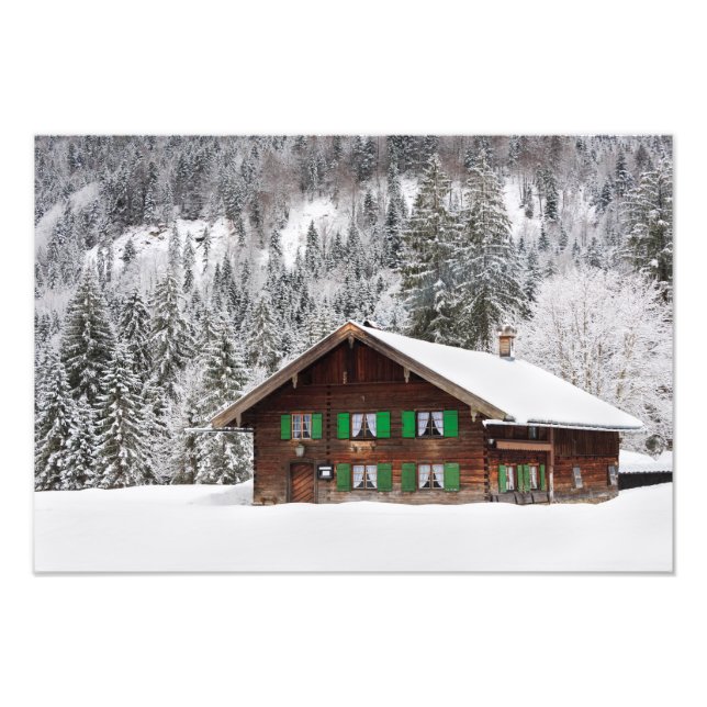 Foto da tradicional casa de madeira na Baviera (Frente)