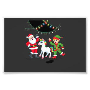 Foto Dabbing Papai Noel Elfo Unicórnio Natal Crianças M