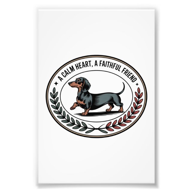 Foto Dachshund A Calm Heart, A Faithful Friend (Frente)
