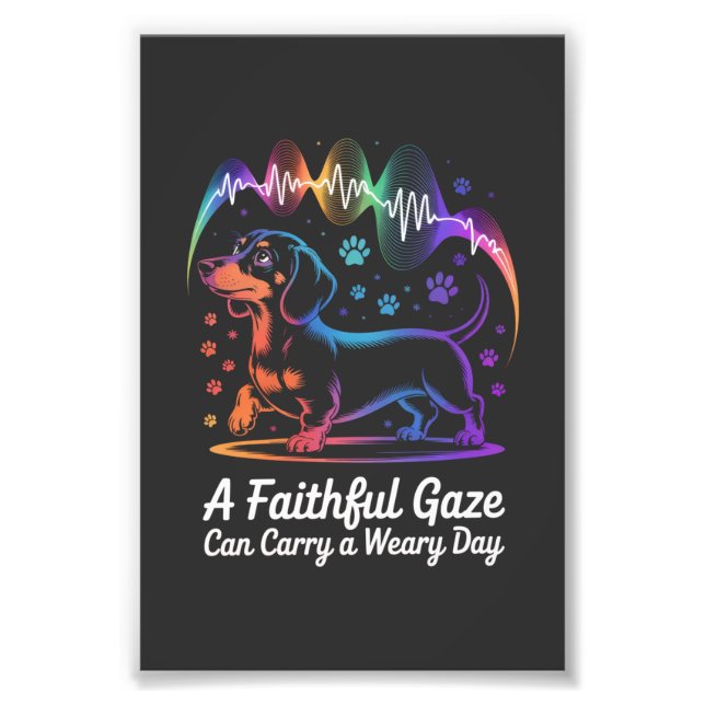 Foto Dachshund A Faithful Gaze Can Carry A Weary Day (Frente)