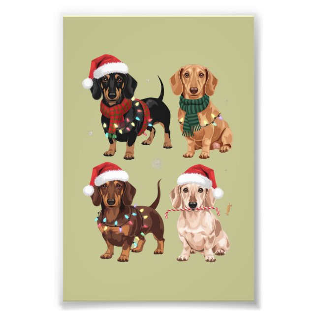 Foto Dachshund Christmas Dog Mãe Lover Xmas Gift (Frente)