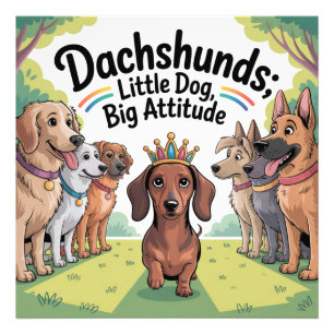 Foto Dachshunds Cachorro Pequeno, Grande Atitude
