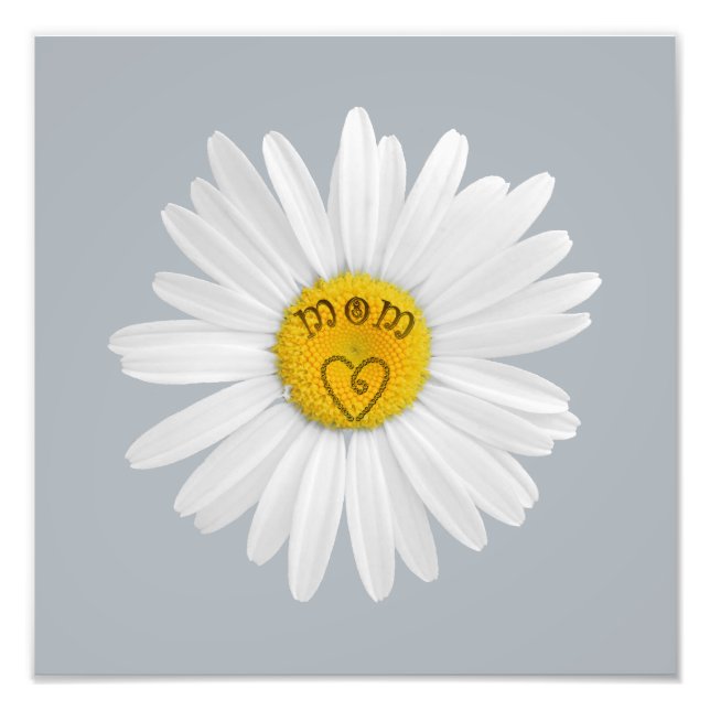 Foto Daisy Flower Para A Mãe Arte Personalizar O Fundo (Frente)