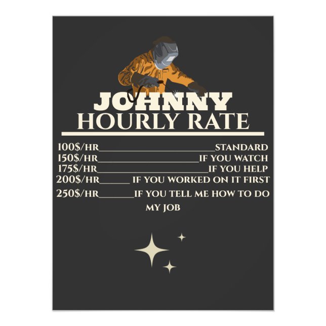 Foto Dama de nome personalizado de taxa horária engraça (Frente)