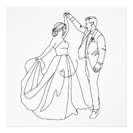 Foto Dança Eterna – Arte Minimalista de Linha para Casa