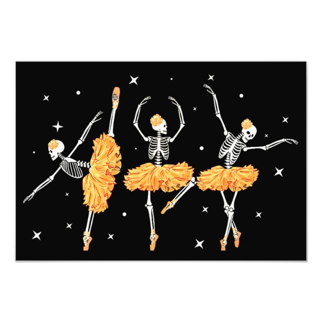 Foto Dançando Skeleton Ballerina Balé Dance Halloween (Frente)