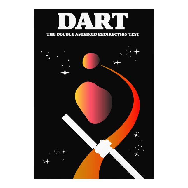 Foto DART space missão de arte espacial. (Frente)
