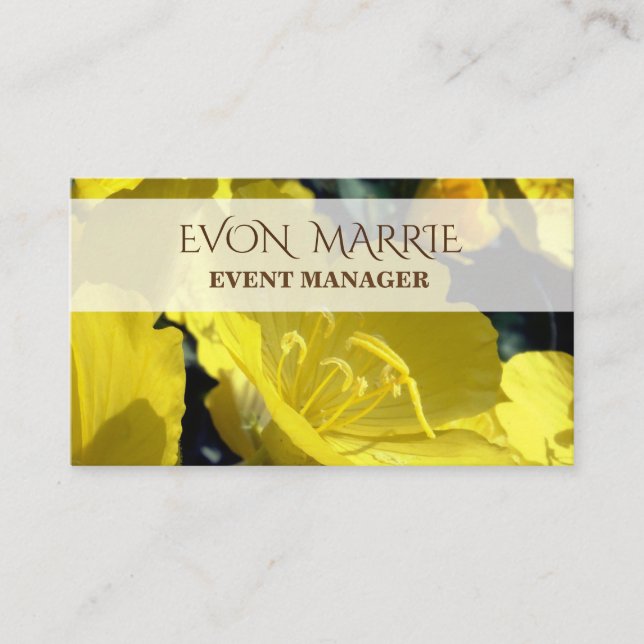 Foto das Flores Amarelas, Cartão de Negócios Summe (Frente)