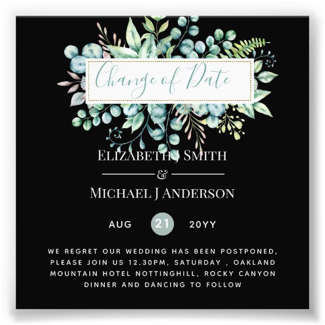 Foto Data da Alteração do Evento Verde Eucalyptus (Frente)