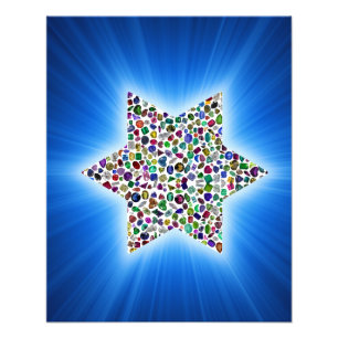 Foto David Star fez com Gemstones em todas as cores