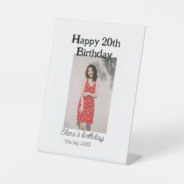 Foto de 20 de aniversário feliz, simples e simples