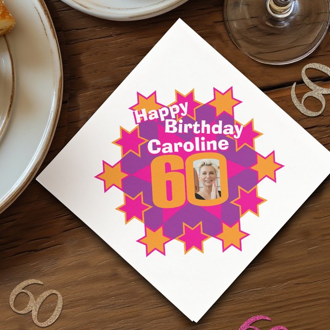 Foto de 60 anos e nome de guardanapos de estrelas  (Criador carregado)
