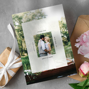 Foto de Agradecimento de Casamento com Selo Postal